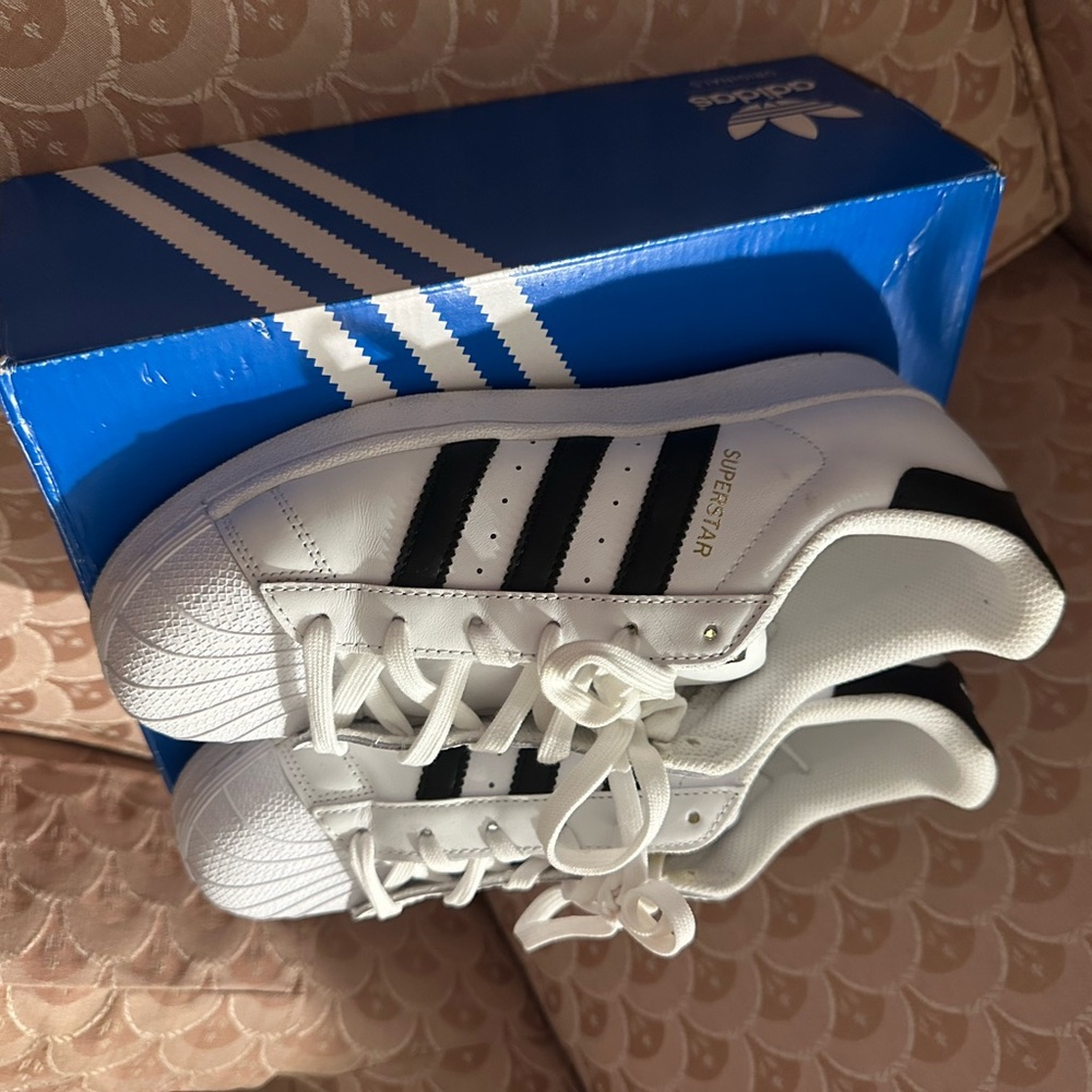 Adidas Superstar White with Black Stripes